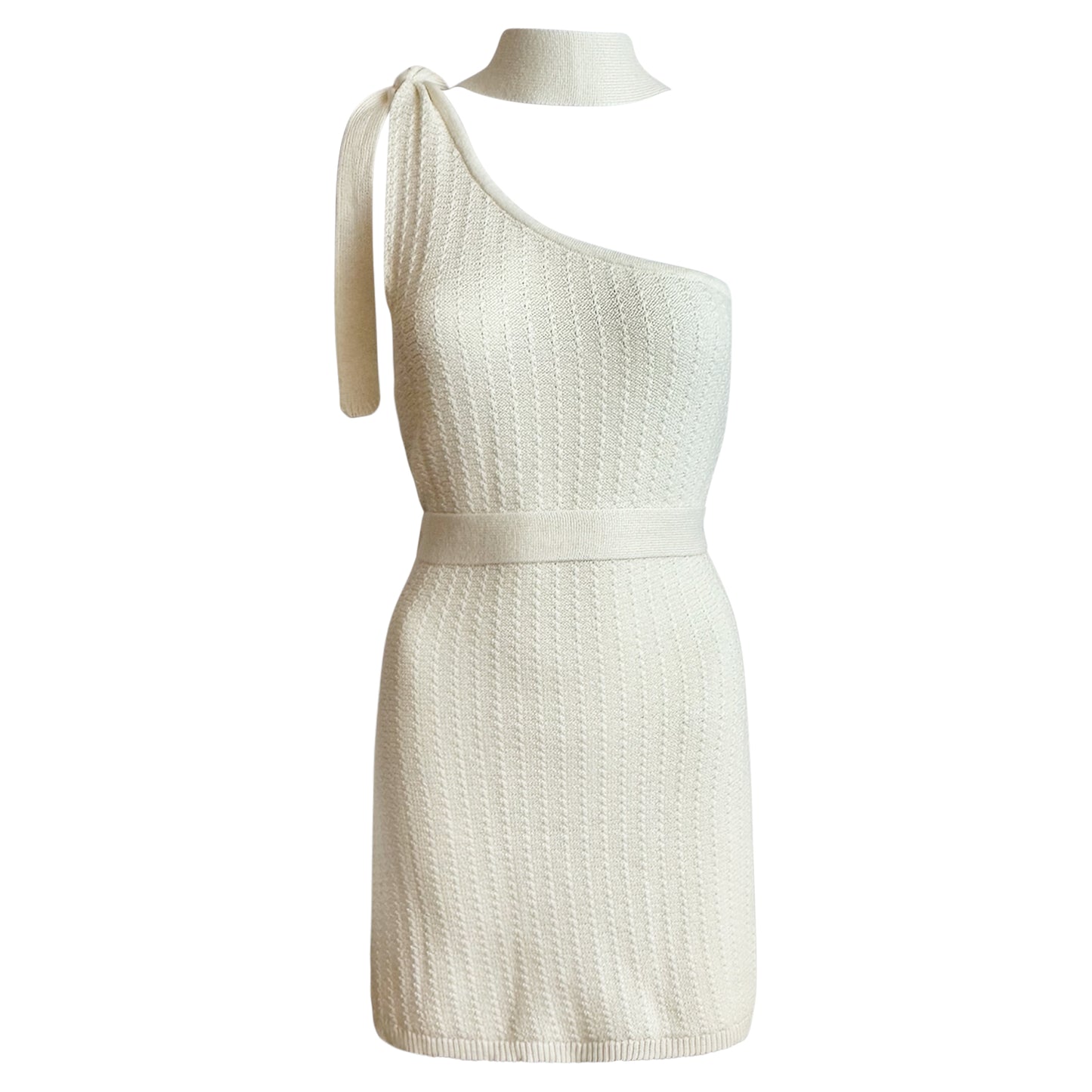 Robe courte AURA - Sable en crochet