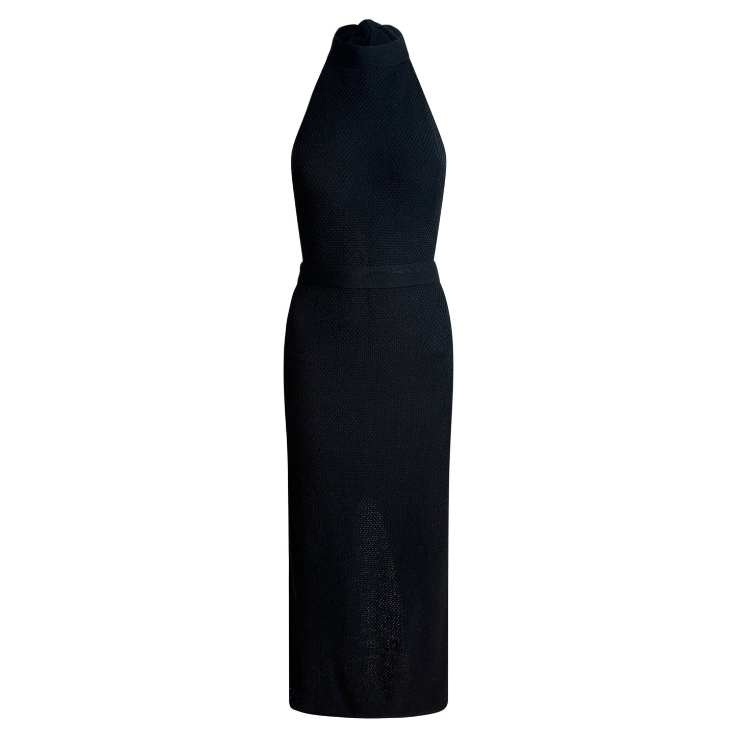 Robe longue MAGNETIC - Noire en crochet - Harmonee Saint - tropez